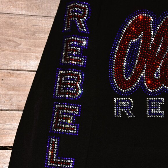 Ole Miss rhinestone RN long sleeve black Shirt XS S M L XL XXL 1X 2X 3X 4X 5X - Picture 4 of 8